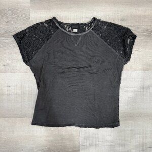 Diesel Distressed Lace Back Tee
